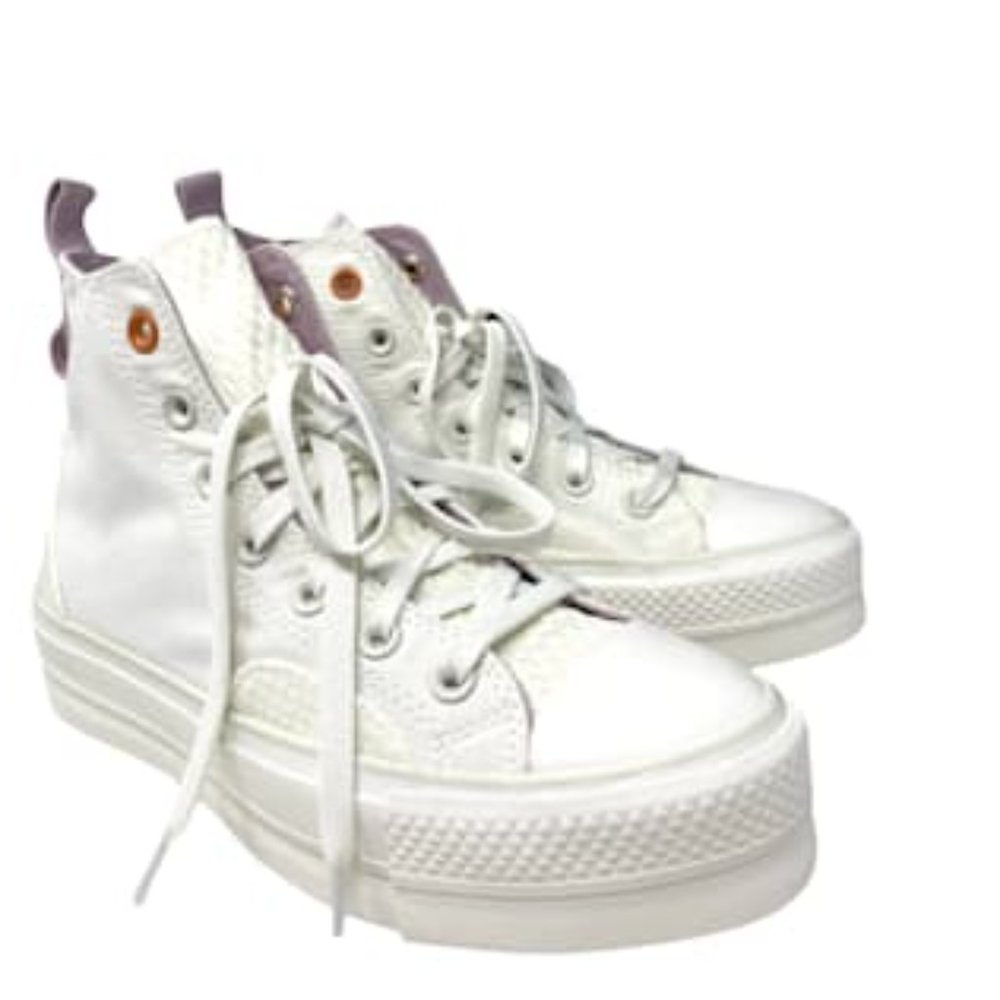 Converse CTAS Lift High Top Vintage White Egret Women's Size Canvas 572419C - Picture 2 of 11